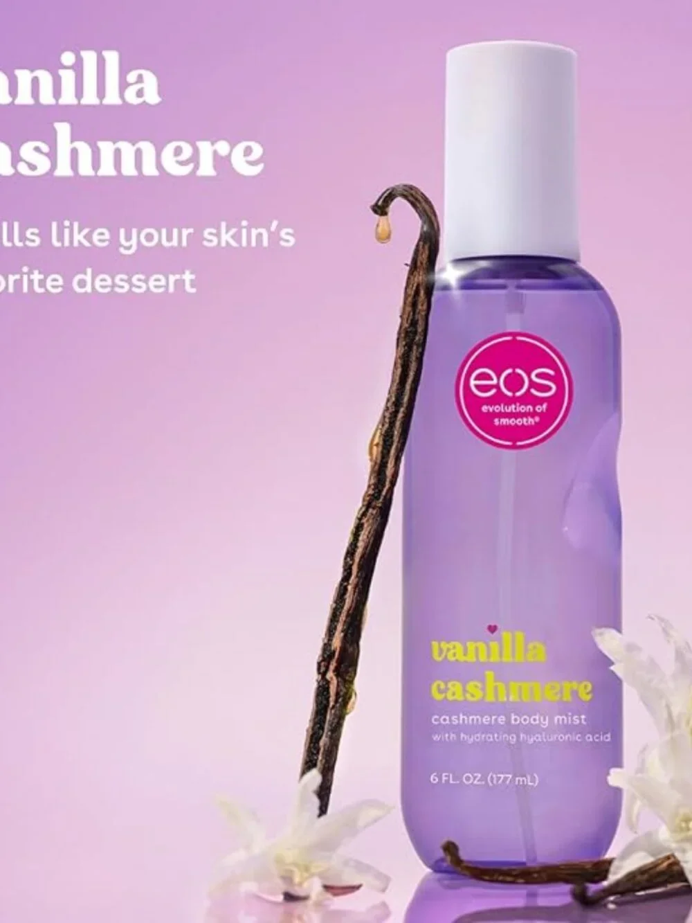 eos Cashmere Body Mist- Vanilla, Body Spray for Women, Vegan, 6 fl oz